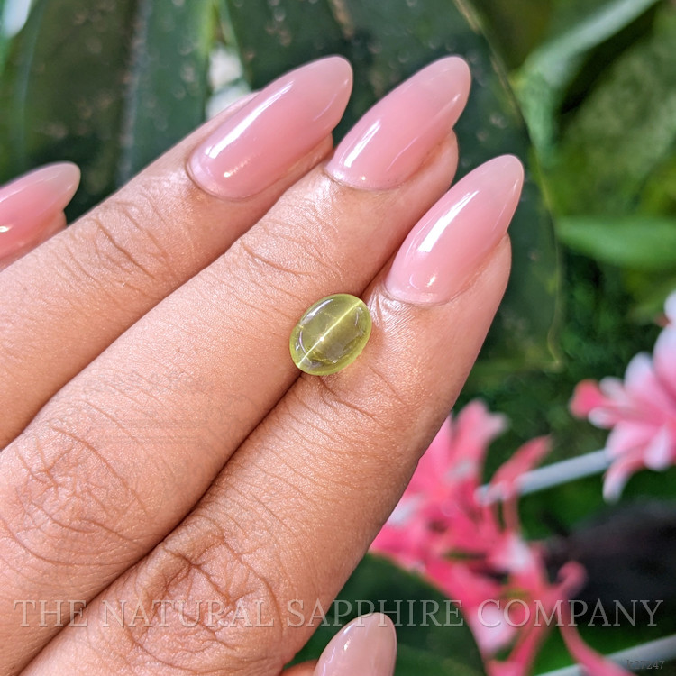 2.19 Ct. Yellowish Green Cabochon Chrysoberyl from Madagascar