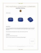 8.66 Ct. Cabochon Lapis from Afghanistan Appraisal