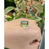 14.21 Ct. Yellowish Green Prasiolite from Madagascar Life Style