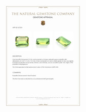 10.36 Ct. Yellowish Green Prasiolite from Madagascar Appraisal