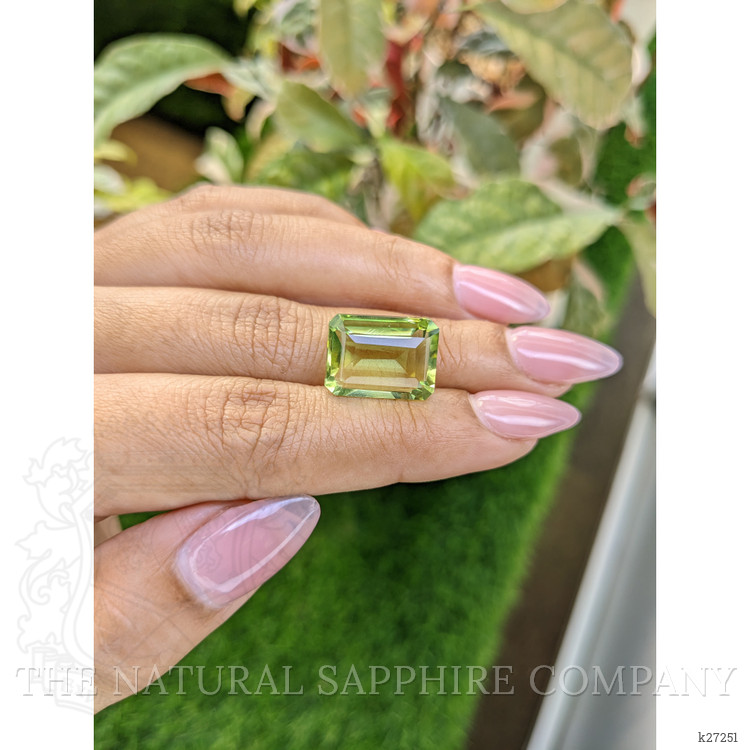 10.36 Ct. Yellowish Green Prasiolite from Madagascar