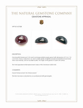 3.18 Ct. Pinkish Purple Cabochon Garnet from Ceylon (Sri Lanka) Appraisal