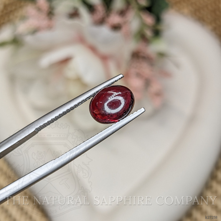 3.18 Ct. Pinkish Purple Cabochon Garnet from Ceylon (Sri Lanka)