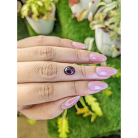 3.18 Ct. Pinkish Purple Cabochon Garnet from Ceylon (Sri Lanka) Life Style