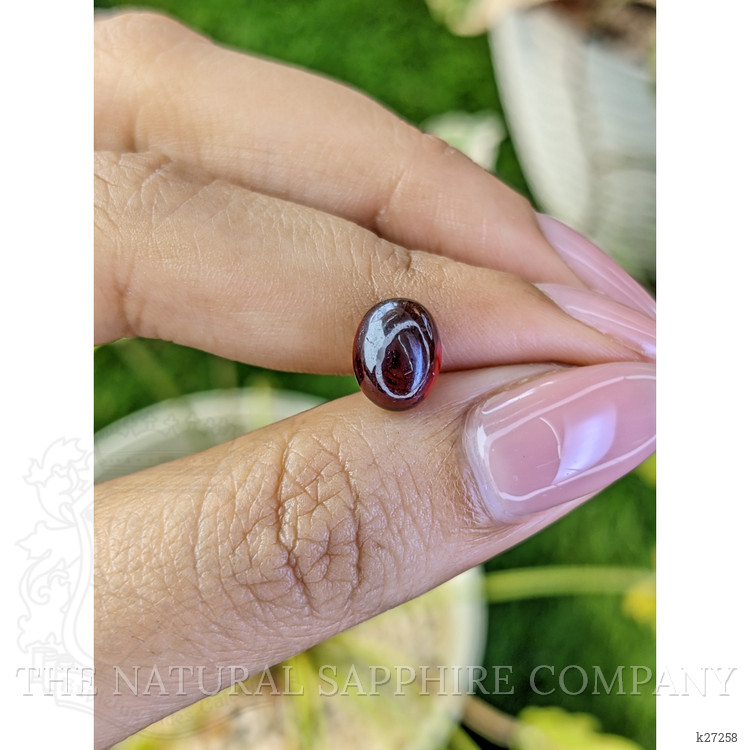 3.18 Ct. Pinkish Purple Cabochon Garnet from Ceylon (Sri Lanka)