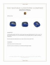 9.38 Ct. Cabochon Lapis from Afghanistan Appraisal