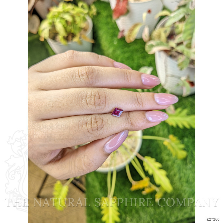 0.74 Ct. Pinkish Purple Rhodolite Garnet from Ceylon (Sri Lanka)