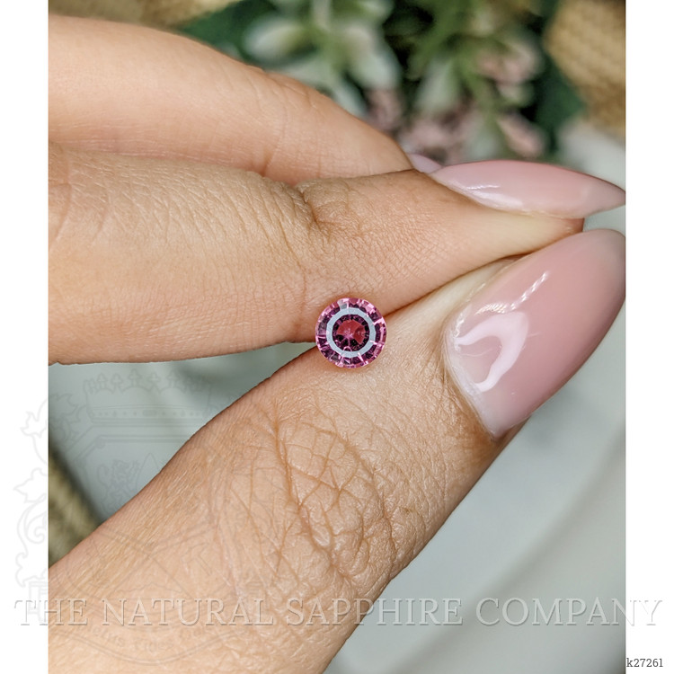 0.63 Ct. Purplish Pink Rhodolite Garnet from Ceylon (Sri Lanka)