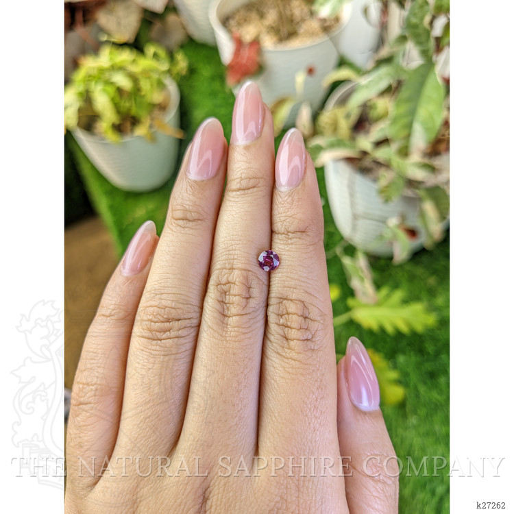 0.56 Ct. Purplish Pink Rhodolite Garnet from Ceylon (Sri Lanka)