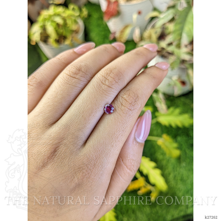 0.56 Ct. Purplish Pink Rhodolite Garnet from Ceylon (Sri Lanka)