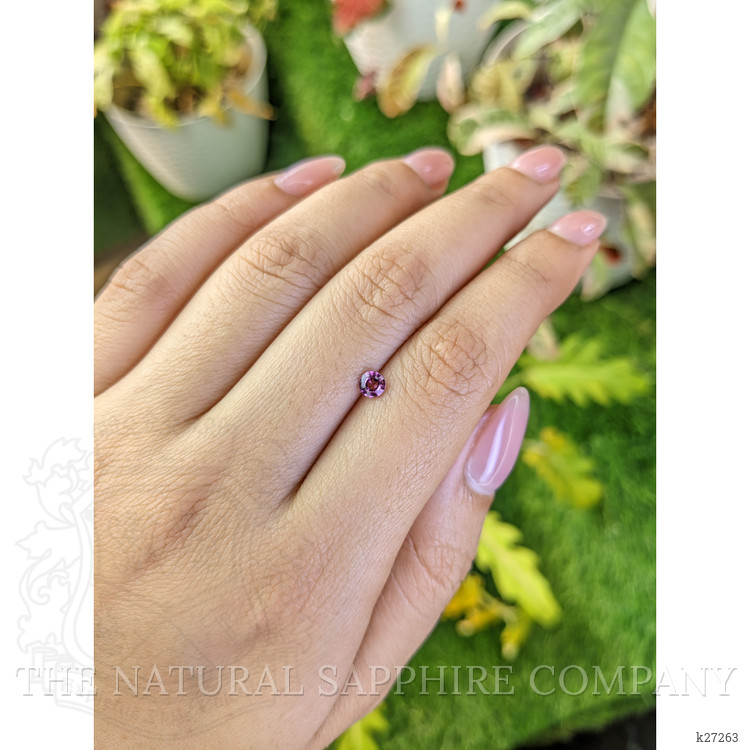 0.32 Ct. Pinkish Purple Rhodolite Garnet from Ceylon (Sri Lanka)