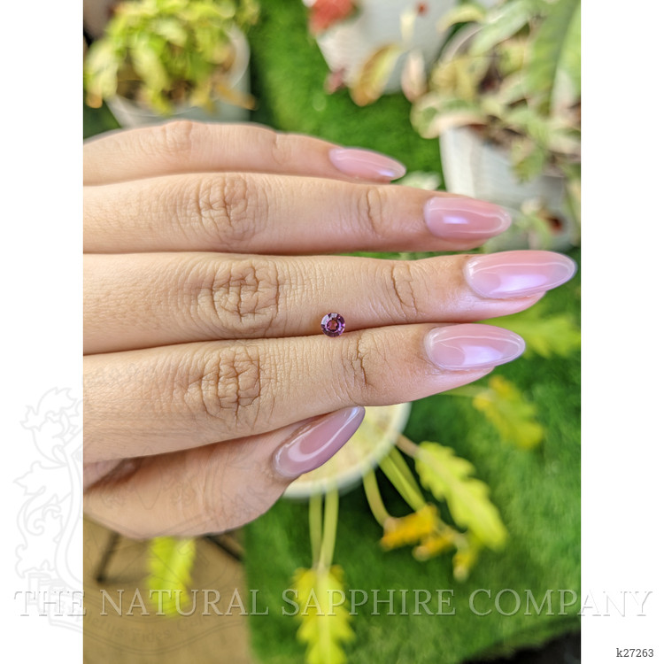 0.32 Ct. Pinkish Purple Rhodolite Garnet from Ceylon (Sri Lanka)
