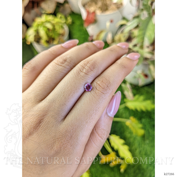 0.57 Ct. Pinkish Purple Rhodolite Garnet from Ceylon (Sri Lanka)
