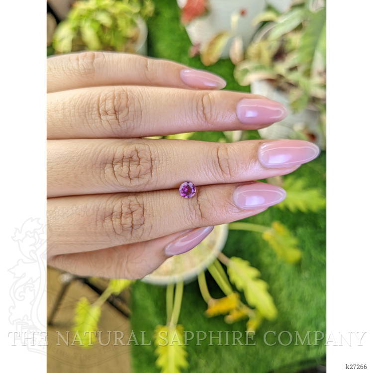 0.57 Ct. Pinkish Purple Rhodolite Garnet from Ceylon (Sri Lanka)