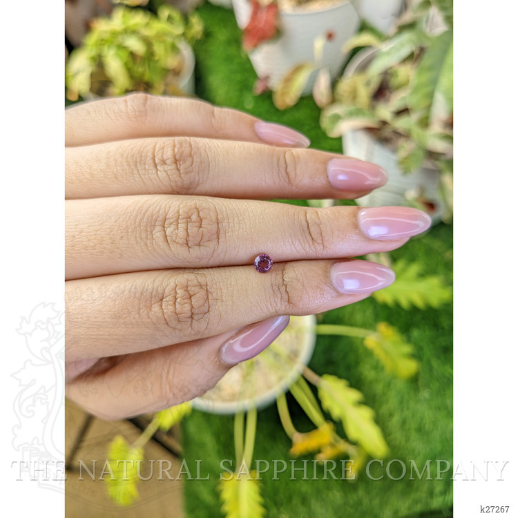 0.43 Ct. Pinkish Purple Rhodolite Garnet from Ceylon (Sri Lanka)