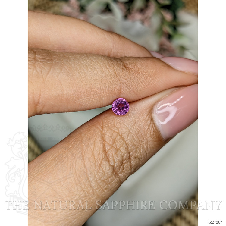 0.43 Ct. Pinkish Purple Rhodolite Garnet from Ceylon (Sri Lanka)