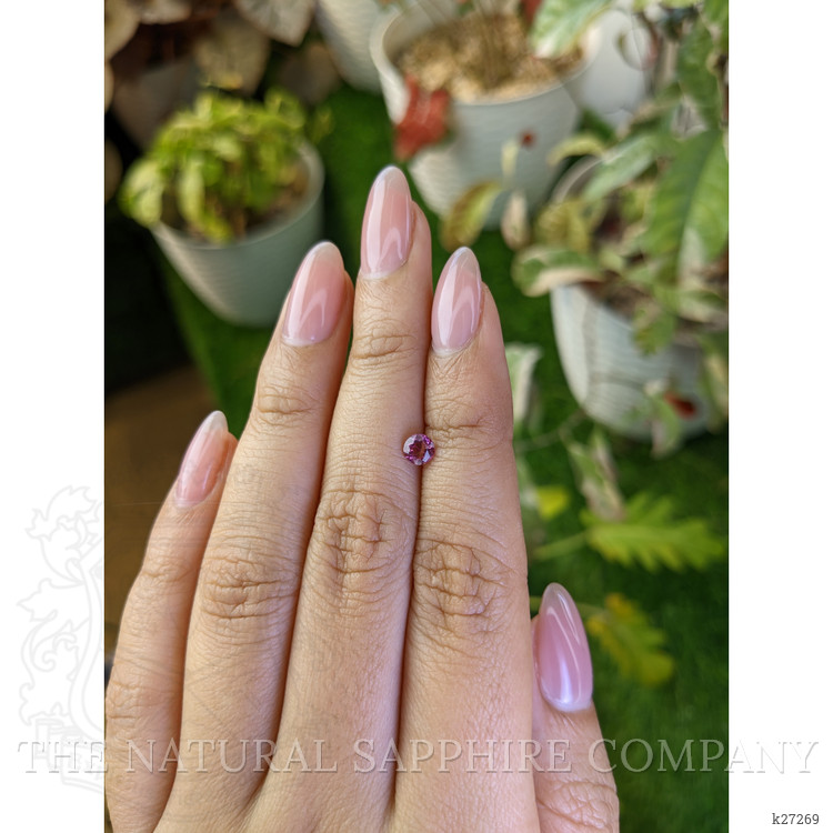 0.34 Ct. Purplish Pink Rhodolite Garnet from Ceylon (Sri Lanka)