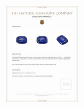 6.78 Ct. Cabochon Lapis from Afghanistan Appraisal