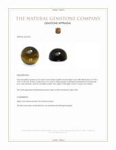 4.24 Ct. Cabochon Tiger's Eye from Ceylon (Sri Lanka) Appraisal