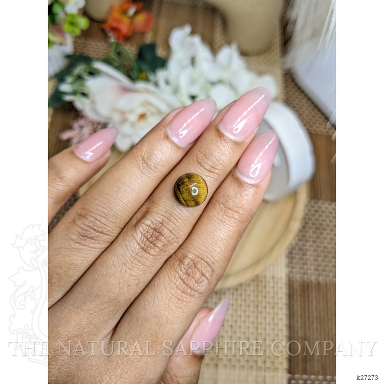 4.24 Ct. Cabochon Tiger's Eye from Ceylon (Sri Lanka)