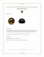 4.33 Ct. Cabochon Tiger's Eye from Ceylon (Sri Lanka) Appraisal