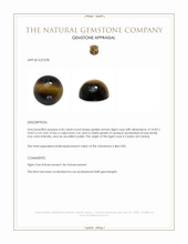 4.36 Ct. Cabochon Tiger's Eye from Ceylon (Sri Lanka) Appraisal