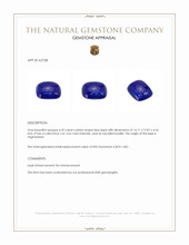 6.32 Ct. Cabochon Lapis from Afghanistan Appraisal