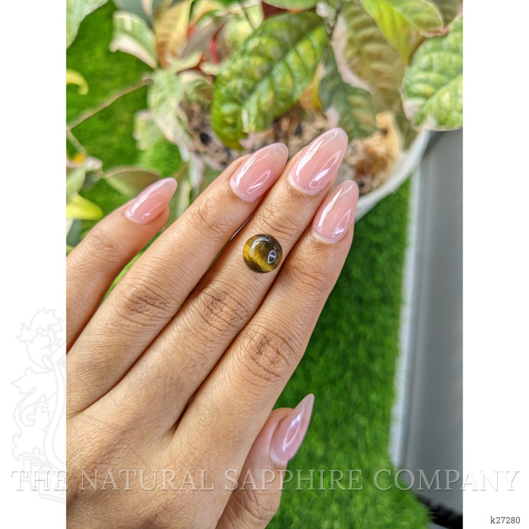 4.37 Ct. Cabochon Tiger's Eye from Ceylon (Sri Lanka)