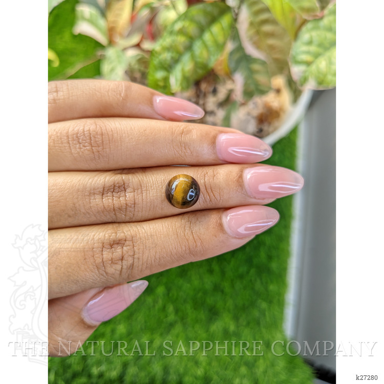 4.37 Ct. Cabochon Tiger's Eye from Ceylon (Sri Lanka)
