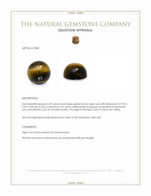4.39 Ct. Cabochon Tiger's Eye from Ceylon (Sri Lanka) Appraisal