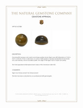 4.44 Ct. Cabochon Tiger's Eye from Ceylon (Sri Lanka) Appraisal