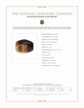 13.37 Ct. Cabochon Tiger's Eye from Ceylon (Sri Lanka) Scan Report