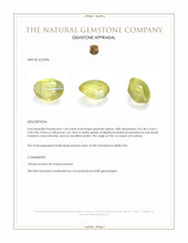 1.04 Ct. Greenish Yellow Cabochon Chrysoberyl from Ceylon (Sri Lanka) Appraisal