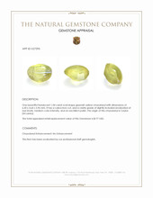 1.04 Ct. Greenish Yellow Cabochon Chrysoberyl from Ceylon (Sri Lanka) Appraisal