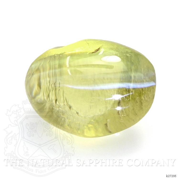 1.04 Ct. Greenish Yellow Cabochon Chrysoberyl from Ceylon (Sri Lanka)