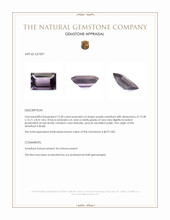 15.30 Ct. Purple Amethyst from Brazil Appraisal