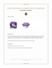 3.07 Ct. Purple Amethyst from Brazil Appraisal