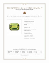 8.54 Ct. Yellowish Green Chrysoberyl from Ceylon (Sri Lanka) Scan Report