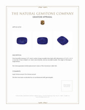3.37 Ct. Lapis from Afghanistan Appraisal