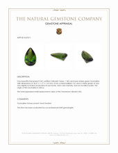 7.48 Ct. Green Tourmaline from Africa Appraisal