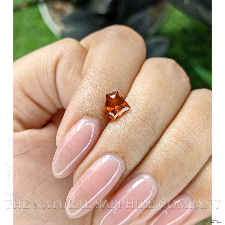 1.18 Ct. Brownish Orange Garnet from Ceylon (Sri Lanka)