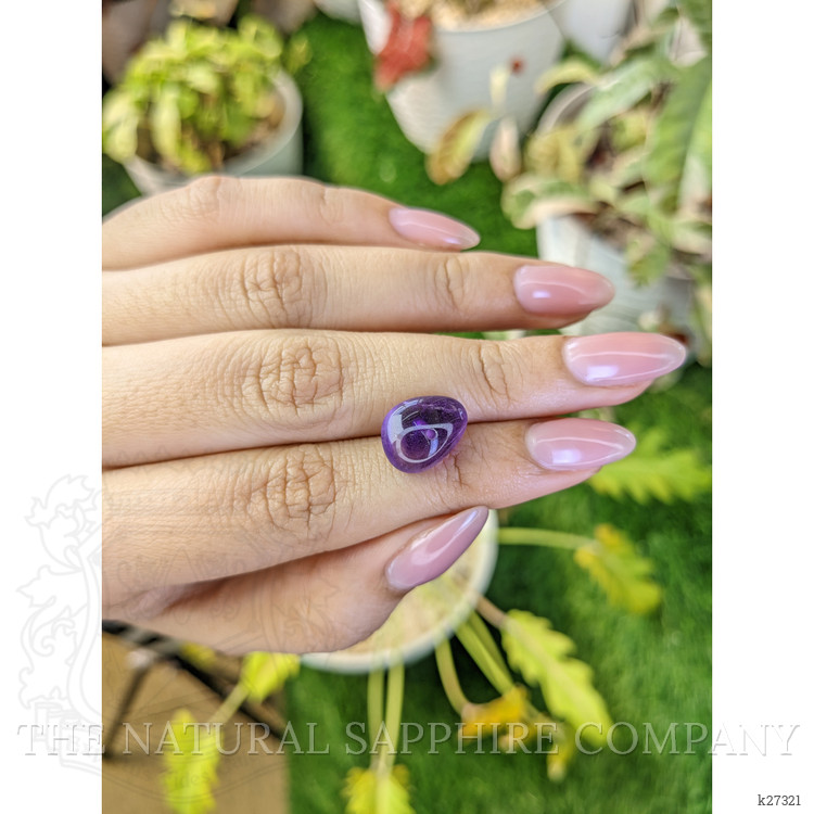 6.19 Ct. Purple Cabochon Amethyst from Ceylon (Sri Lanka)