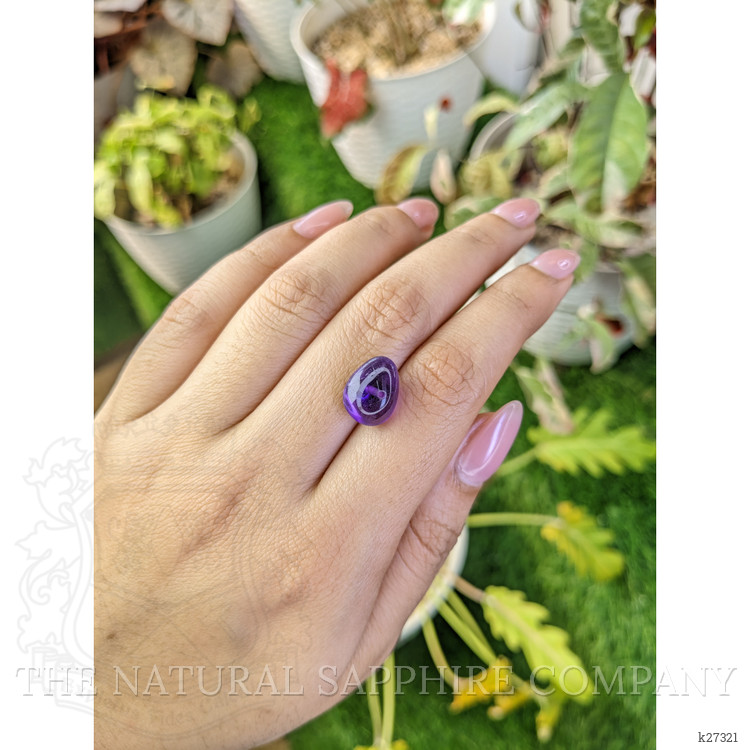 6.19 Ct. Purple Cabochon Amethyst from Ceylon (Sri Lanka)