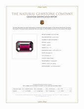 7.67 Ct. Pinkish Purple Garnet from Ceylon (Sri Lanka) Scan Report