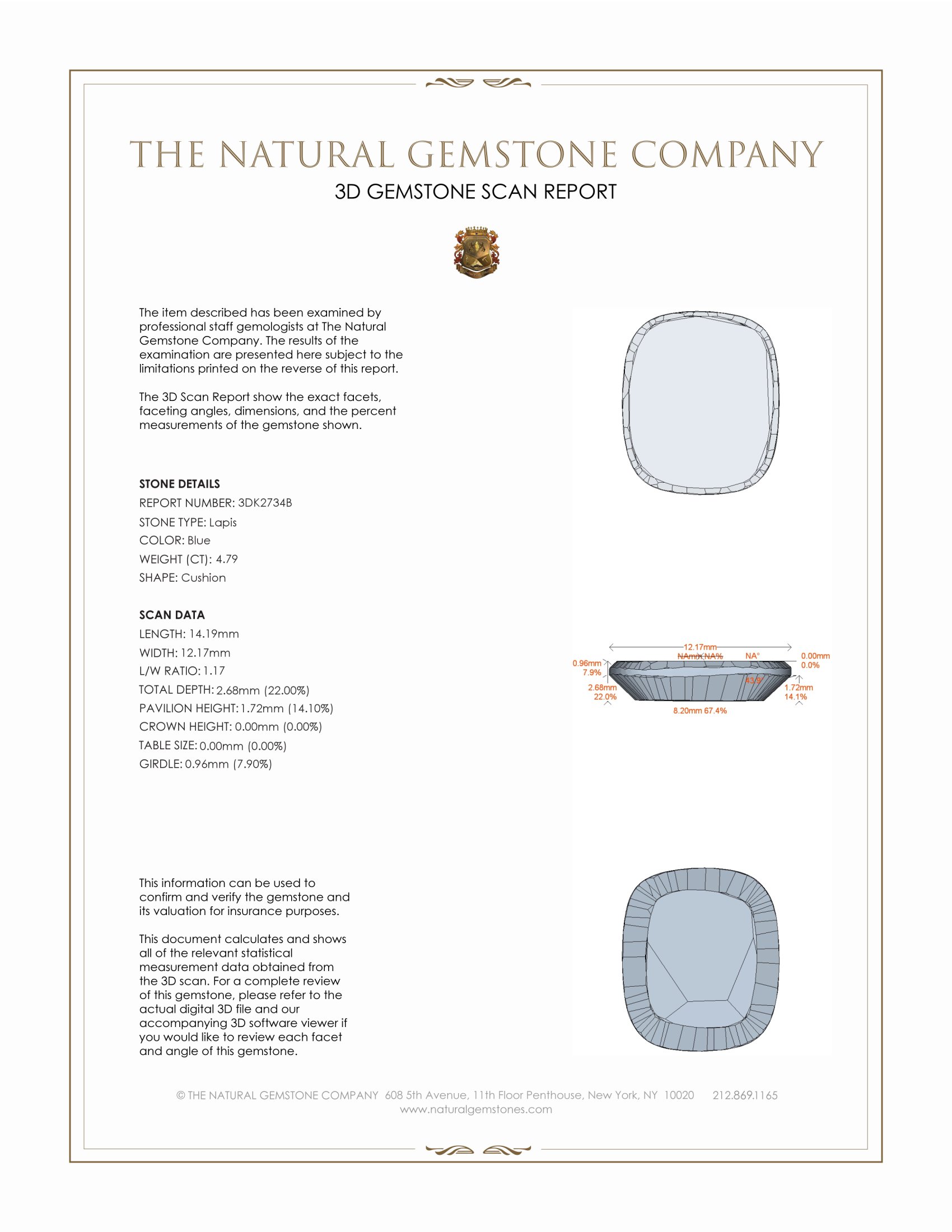 4.79 Ct. Lapis from Afghanistan