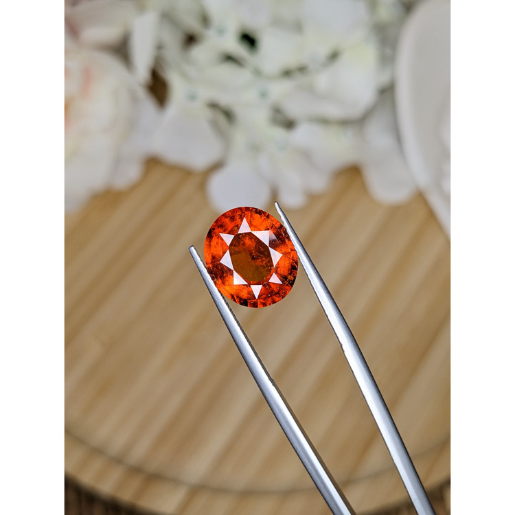 5.88 Ct. Reddish Orange Hessonite Garnet from Madagascar