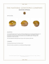 2.07 Ct. Yellowish Brown Cabochon Chrysoberyl from Ceylon (Sri Lanka) Appraisal