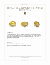 1.56 Ct. Greenish Yellow Cabochon Chrysoberyl from Ceylon (Sri Lanka) Appraisal