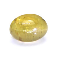1.56 Ct. Greenish Yellow Cabochon Chrysoberyl from Ceylon (Sri Lanka) Video