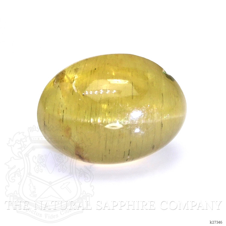 1.56 Ct. Greenish Yellow Cabochon Chrysoberyl from Ceylon (Sri Lanka)
